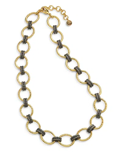 Capucine De Wulf Cleopatra Grand Link Collar Necklace, 16-18 In Gold/black