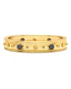 Capucine De Wulf Cleopatra Hinged Bangle Bracelet In Blue/gold