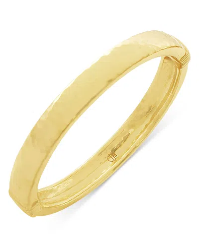 CAPUCINE DE WULF CLEOPATRA HINGED BANGLE BRACELET IN 18K GOLD PLATED