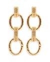 Capucine De Wulf Cleopatra Link Double Drop Earrings In Gold