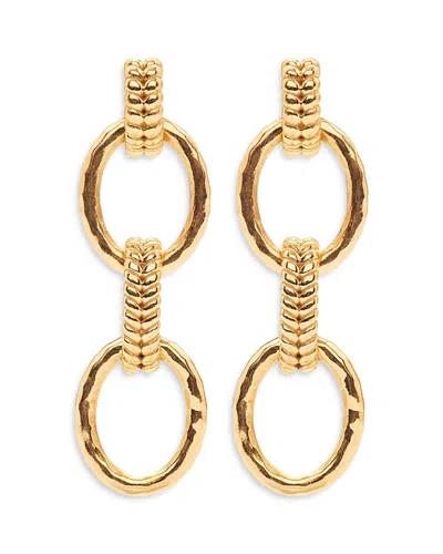 Capucine De Wulf Cleopatra Link Double Drop Earrings In Gold
