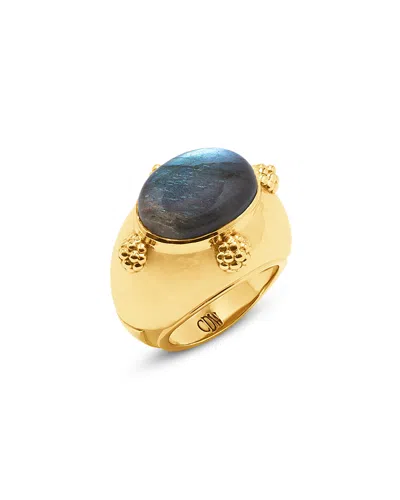 Capucine De Wulf Cleopatra Oval Labradorite Ring In Multi