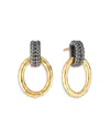Capucine De Wulf Cleopatra Regal Link Drop Earrings In Gold/black
