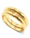 Capucine De Wulf Cleopatra Slice Stacking Rings In 18k Gold Plated, Set Of 2 In Gold