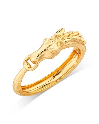 Capucine De Wulf Equestrian Horsehead Bangle Bracelet In Transparent