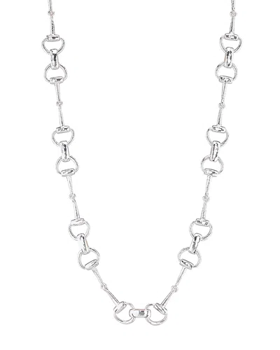 Capucine De Wulf Equestrian Snaffle Bit Chain Necklace In 18k Gold Plated, 20 In Silver
