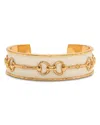 Capucine De Wulf Equestrian Snaffle Bit Cuff Bracelet In 18k Gold Plated In White/gold