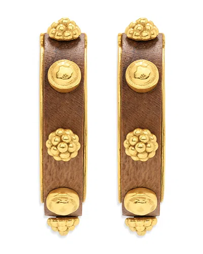 Capucine De Wulf Gaia Hoop Earrings In Brown/gold