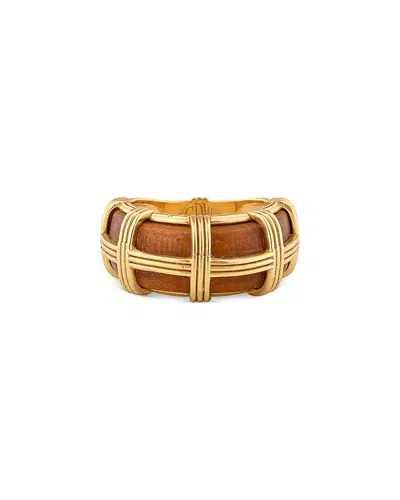 Capucine De Wulf Gaia Wood Band Ring In Multi
