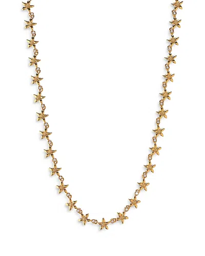 Capucine De Wulf Jasmine Imitation Pearl Flower Collar Necklace, 16-18 In Gold