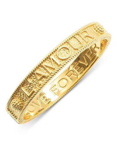 Capucine De Wulf L'amour Toujour Hinged Bangle Bracelet In 18k Gold Plated
