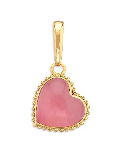 Capucine De Wulf Love Mother Of Pearl Medium Heart Charm In Gray