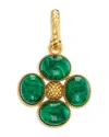 Capucine De Wulf Malachite Berry Clover Double Sided Pendant In Multi