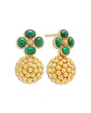 Capucine De Wulf Malachite Berry Clover Drop Earrings In Multi