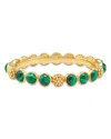Capucine De Wulf Malachite Berry Gem Hinged Bangle Bracelet In Multi