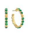 Capucine De Wulf Malachite Berry Gem Medium Hoop Earrings In Multi