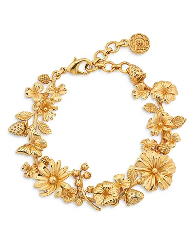 Capucine De Wulf Meadow Bouquet Link Bracelet In Gold