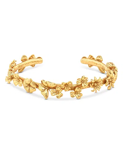 Capucine De Wulf Meadow Flowers Petite Cuff Bracelet In Gold