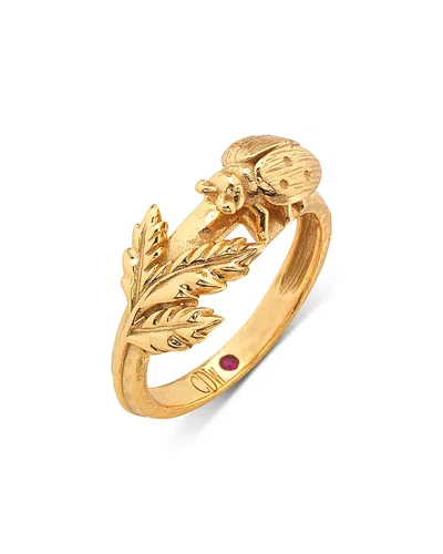 Capucine De Wulf Meadow Ladybug Ring In Gold