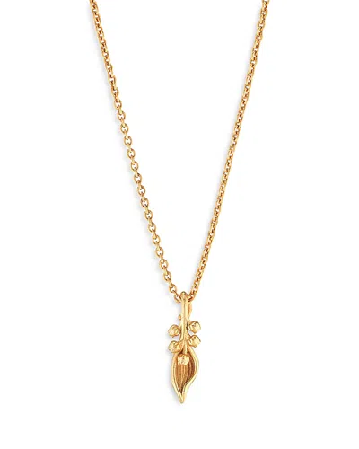 Capucine De Wulf Meadow Lily Pendant Necklace, 16-18 In Gold