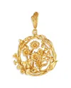 Capucine De Wulf Meadow Wildflower Pendant In 18k Gold Plated In Gold