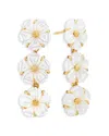 Capucine De Wulf Mermaid Garden Petite Linear Earrings In White