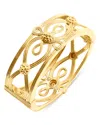 Capucine De Wulf Monique Hinged Bangle Bracelet In Gold