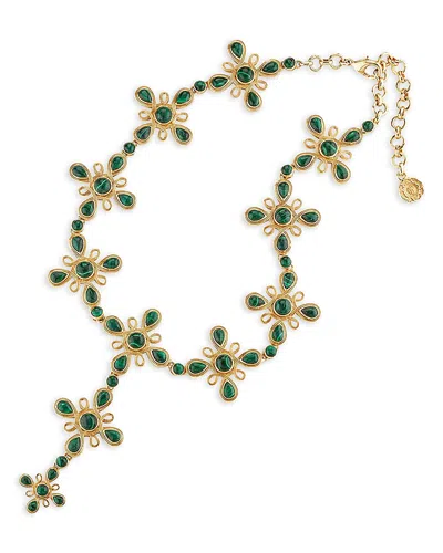 Capucine De Wulf Monique Malachite Gem Convertible Necklace, 16-18 In Multi