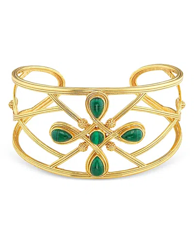 Capucine De Wulf Monique Malachite Gem Cuff In Multi