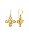 Capucine De Wulf Monique Mother Of Pearl Swirl Drop Earrings In 18k Gold Plated In Gold