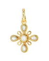 Capucine De Wulf Monique Mother Of Pearl Swirl Pendant In 18k Gold Plated In Gold