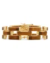 Capucine De Wulf Pathway Teak Link Bracelet In Brown/gold