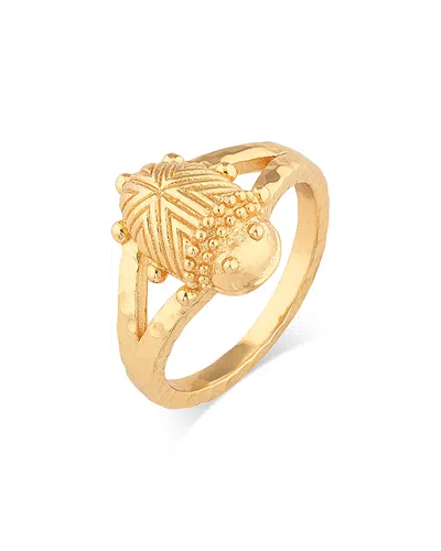Capucine De Wulf Scarab Gilded Ring In Gold
