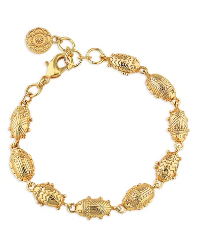 Capucine De Wulf Scarab Petite Link Bracelet In Yellow
