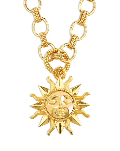 Capucine De Wulf Soleil Sun Pendant In 18k Gold Plated