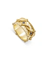 Capucine De Wulf Victoria Labradorite Band Ring In Blue/gold