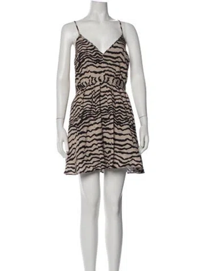 Pre-owned Capulet Animal Print Mini Dress W/ Tags In Neutrals