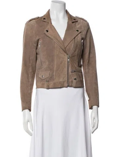 Pre-owned Capulet Leather Biker Jacket In Brown