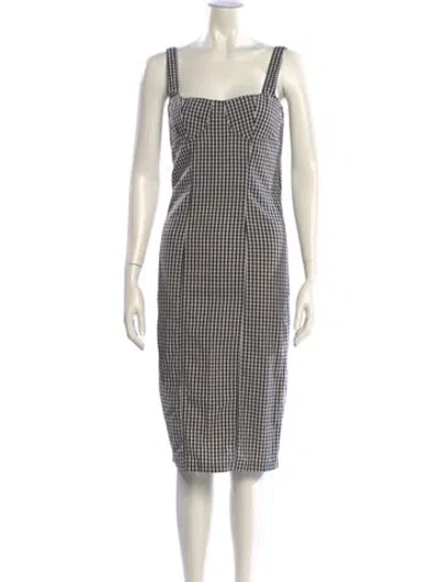 Pre-owned Capulet Plaid Print Knee-length Dress In Multi