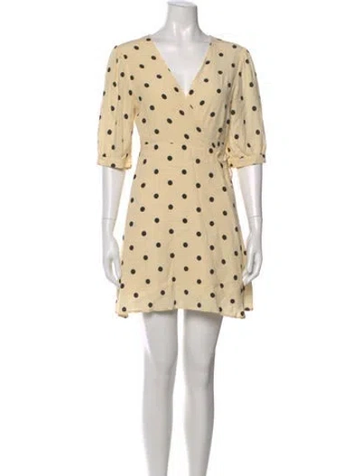 Pre-owned Capulet Polka Dot Print Mini Dress In Neutral