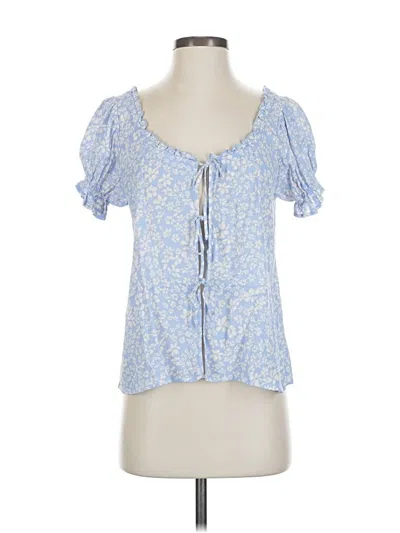 Pre-owned Capulet Short Sleeve Blouse In Blue