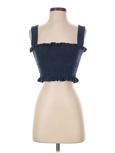Pre-owned Capulet Sleeveless Top Blue Sweetheart Neckline Tops