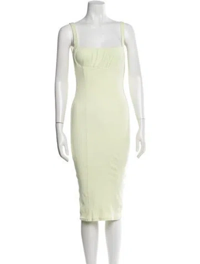 Pre-owned Capulet Square Neckline Midi Length Dress W/ Tags In Green