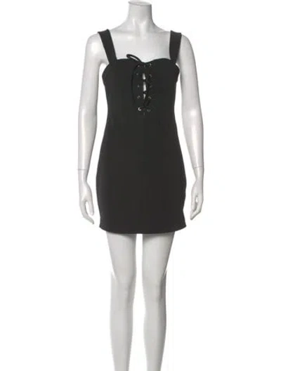 Pre-owned Capulet Square Neckline Mini Dress In Black
