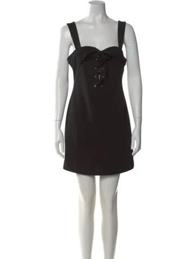 Pre-owned Capulet Square Neckline Mini Dress In Black