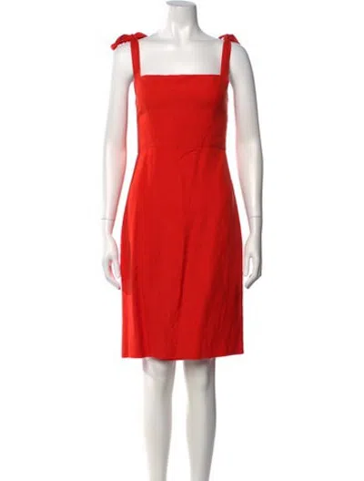 Pre-owned Capulet Square Neckline Mini Dress In Orange
