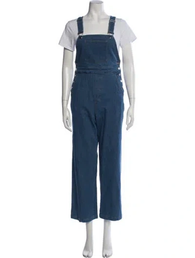 Pre-owned Capulet Square Neckline Overalls In Blue