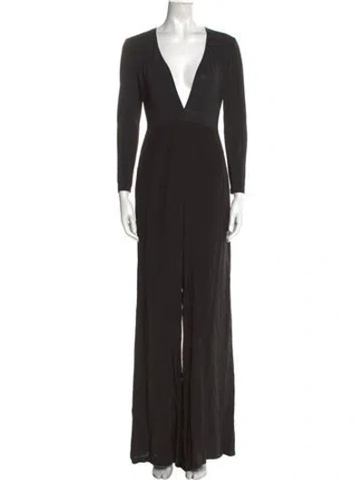 Pre-owned Capulet V-neck Jumpsuit In Black