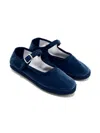 Capulette Buckle-strap Ballerina Shoes In Blue