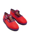 Capulette Buckle-strap Ballerina Shoes In Red